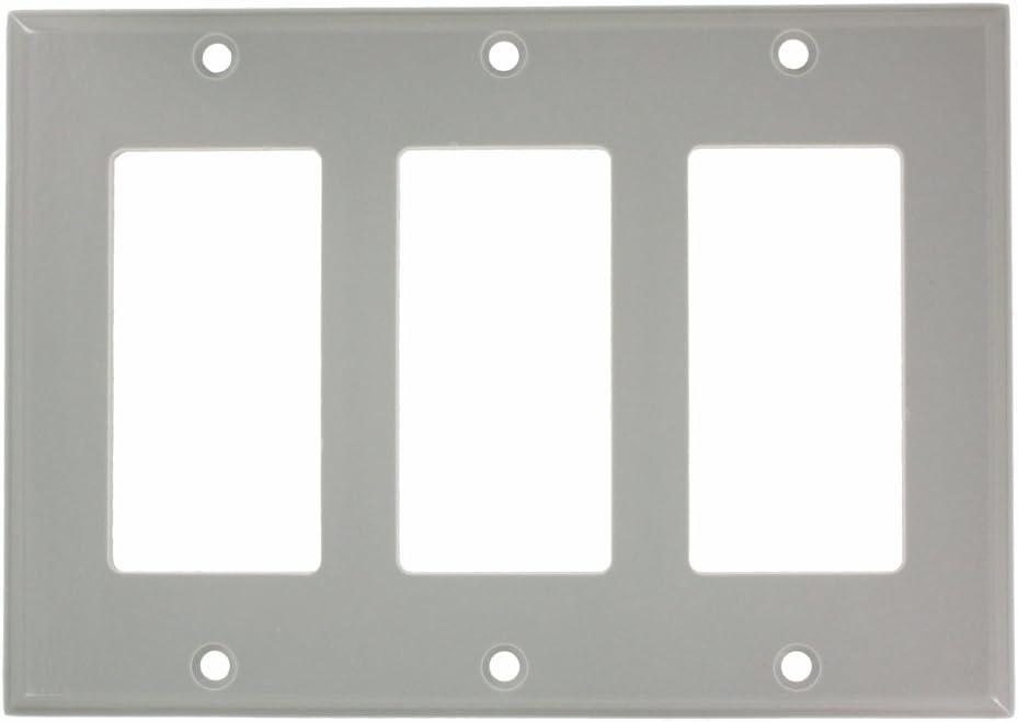 Gray Thermoset 3-Gang Decora Wallplate