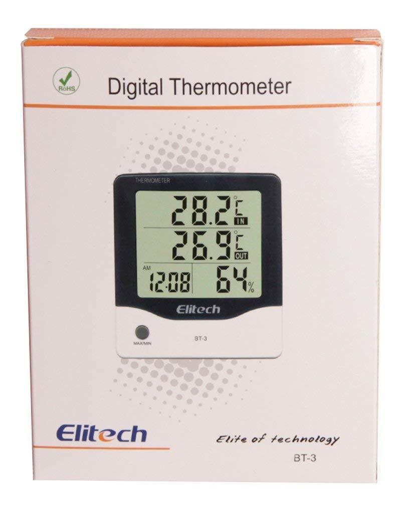 Elitech BT-3 Digital Hygrometer Thermometer Temperature and Humidity Monitor Indoor/Outdoor