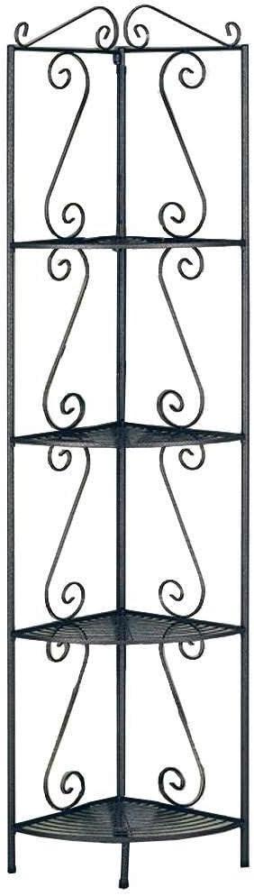 Monarch Specialties Bookshelf, Bookcase, Etagere, Corner, 4 Tier, 70"H, Office, Bedroom, Brown Metal
