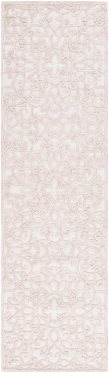 Trace TRC103 Hand Tufted Runner Rug - Ivory/Pink - 2'3"x8' - Safavieh.