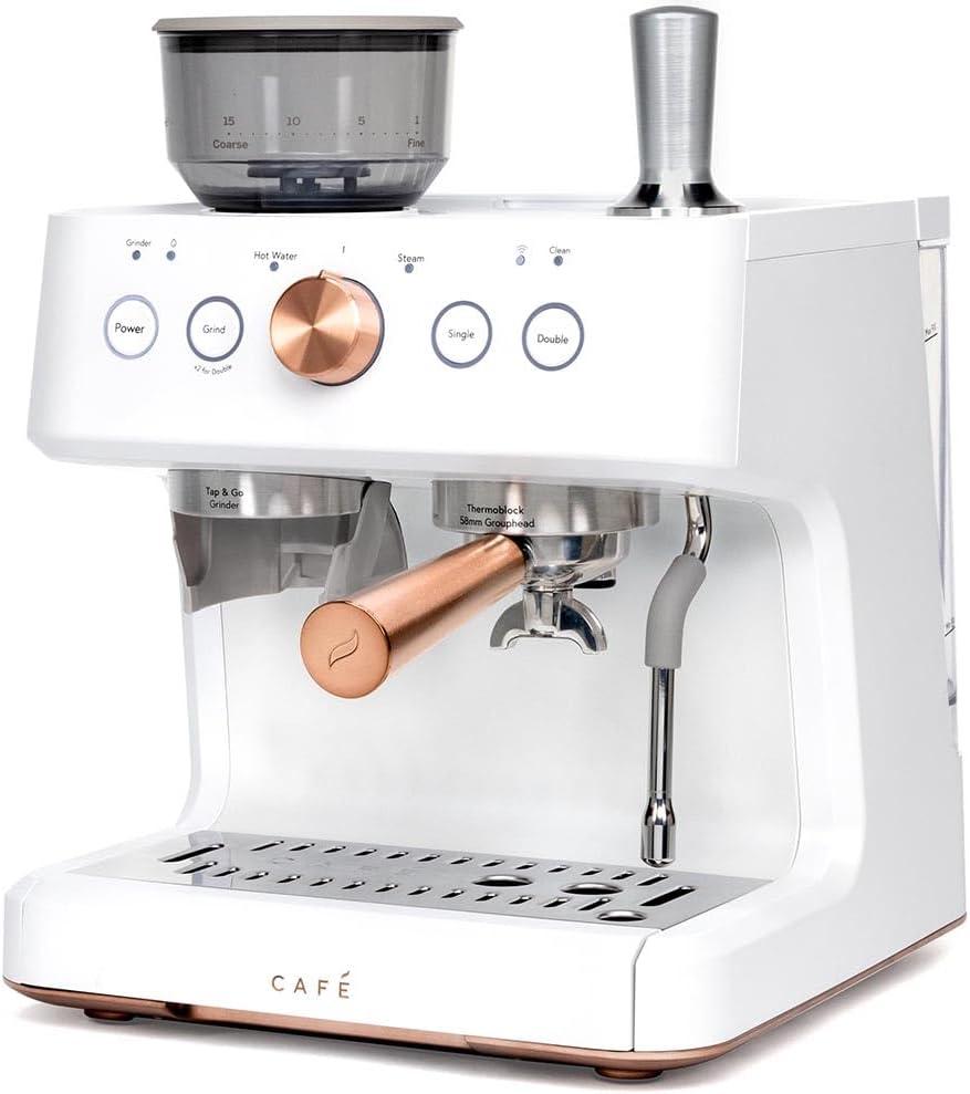 Café ™ Matte White Bellissimo Semi-Automatic Espresso Machine
