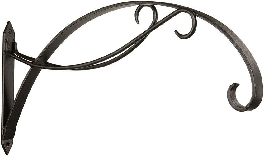 11" x 24" Steel Curling Scroll Bracket for Large Baskets Black - ACHLA Designs