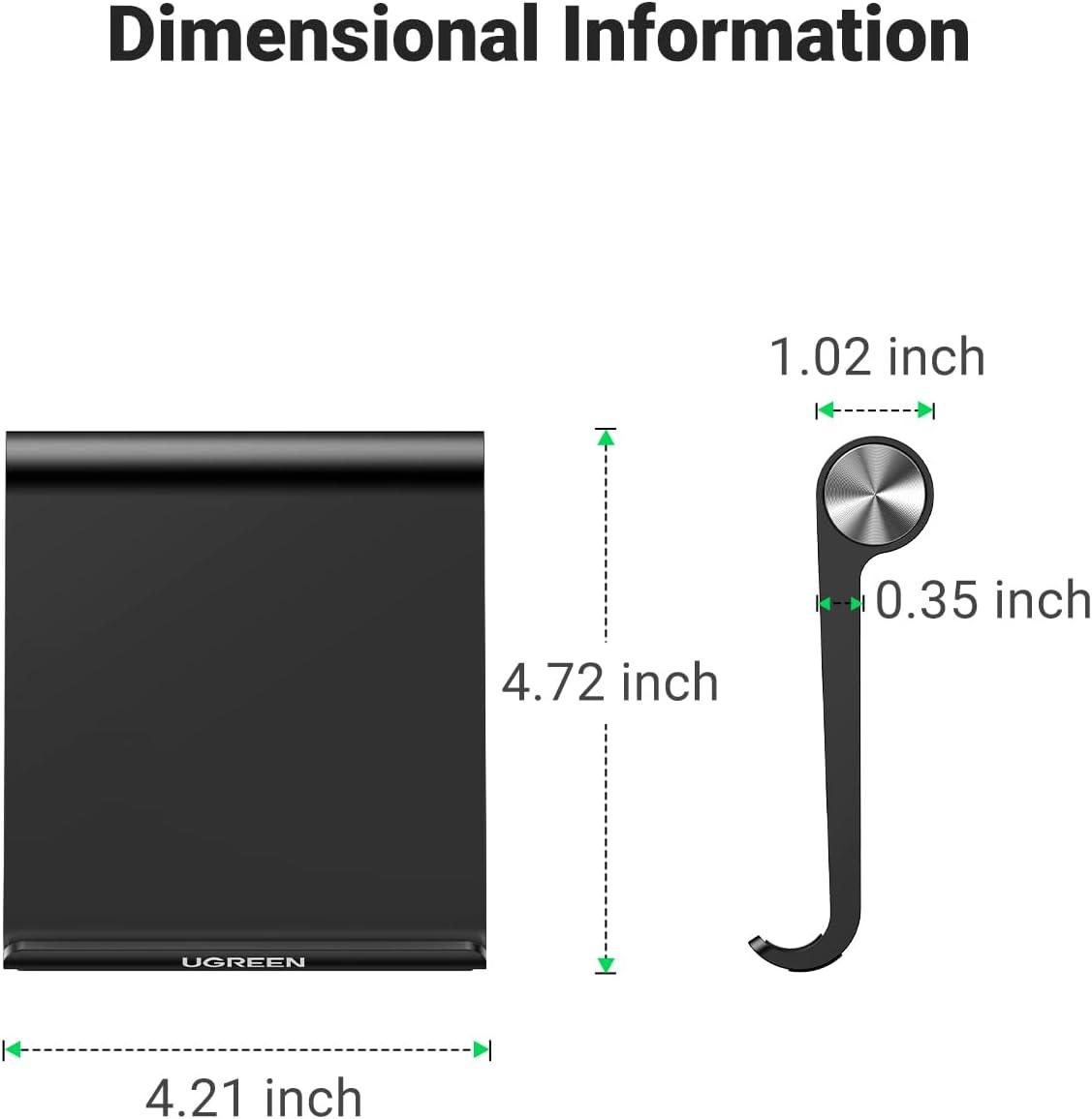 Black Multi-Angle Foldable ABS Plastic Tablet Stand