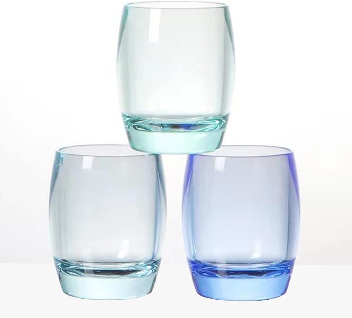 Set of 6 Light Blue BPA-Free Acrylic Drinking Glasses