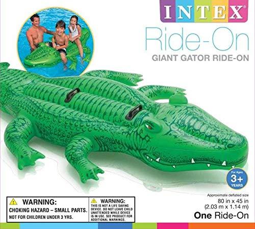 Intex Gator Giant Inflatable Swimming Pool Ride-On Raft 58562EP