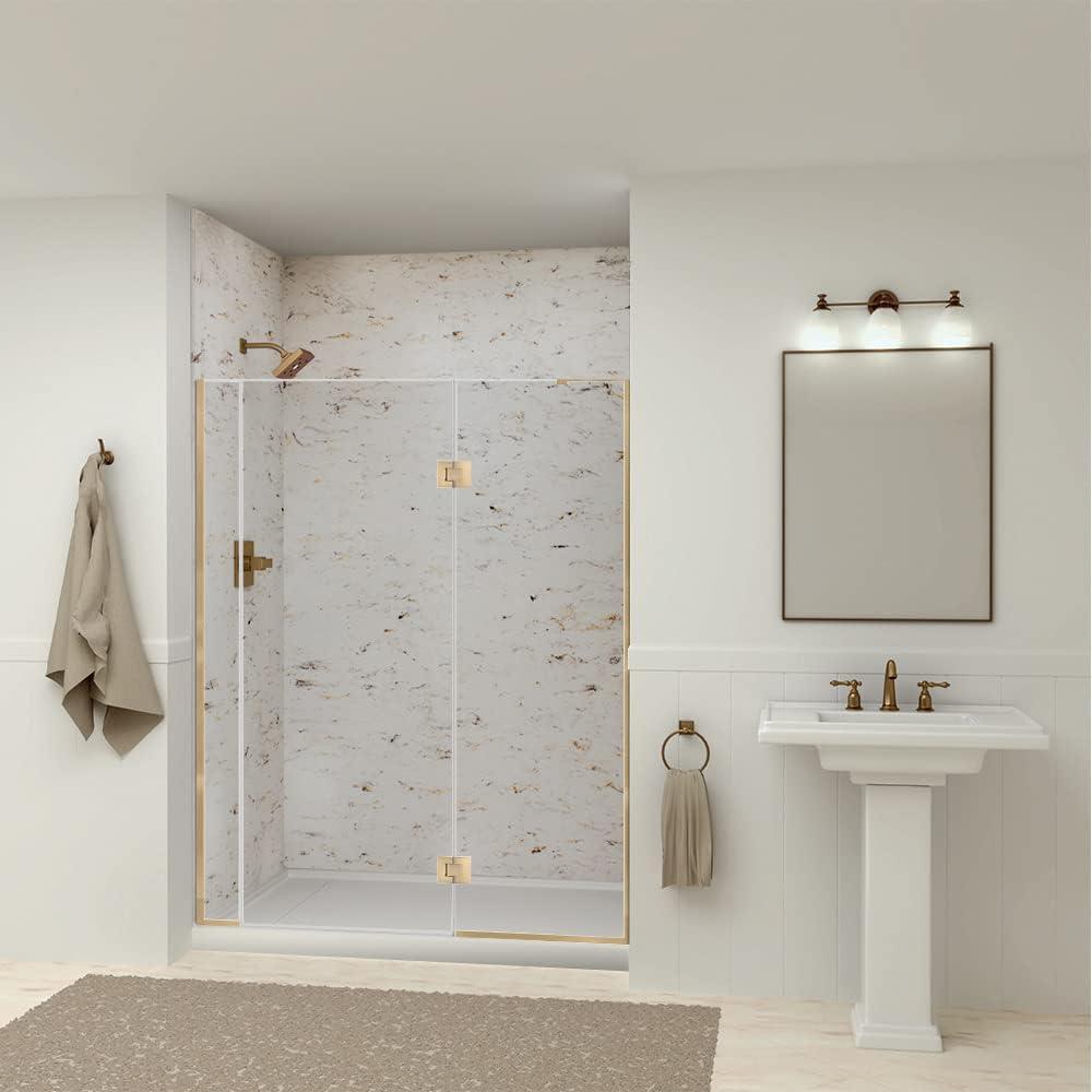 Transolid Swk603696 Saramar 60" W X 36" D X 96" H Three Panel Shower Wall Kit - Biscotti