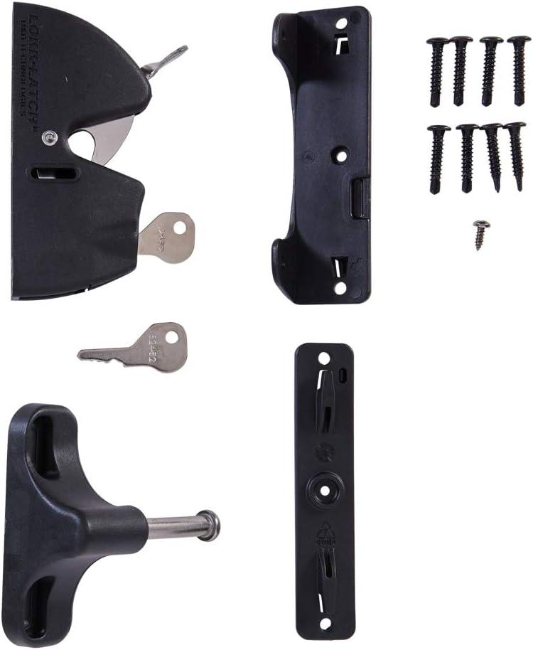 N346-201 Latch Gate Lockable, Black