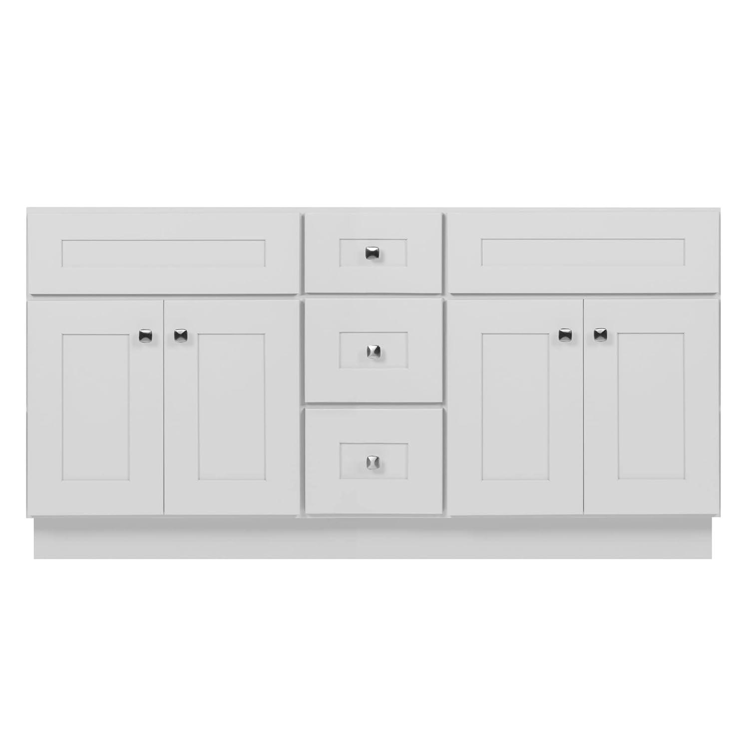 Design House Brookings 60 Inch Bathroom Vanity, Ready to Assemble, Solid Wood, Sherwin Williams – Design House, 599019-