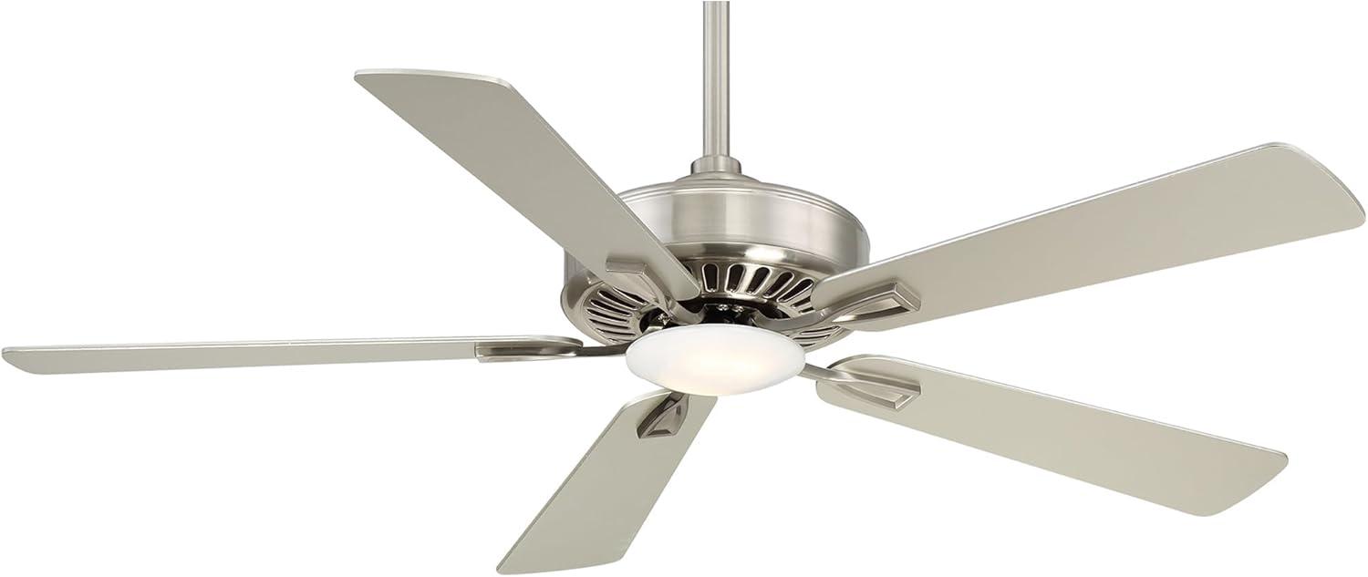 52'' Brushed Nickel LED Ceiling Fan with Remote and Light