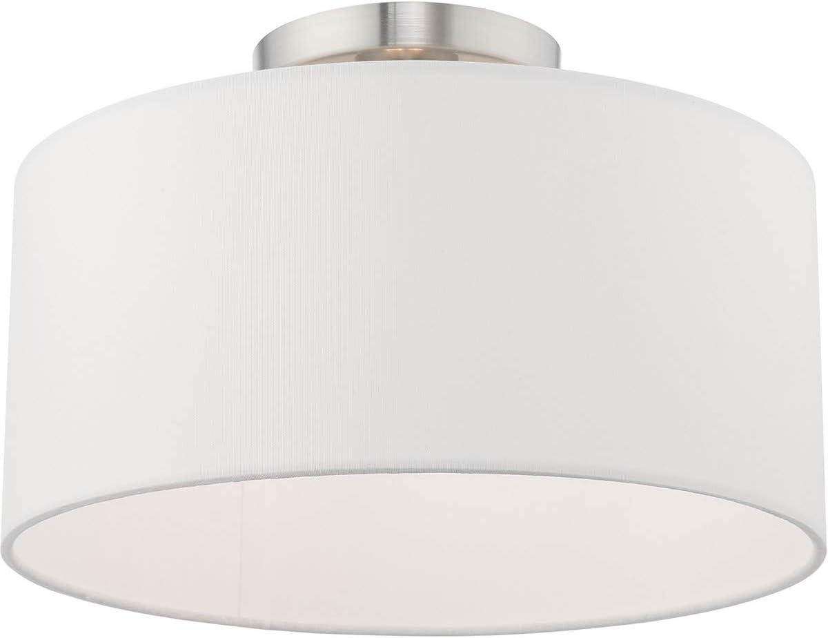 Livex Lighting Meridian 1 - Light Semi-Flush Mount in  Brushed Nickel