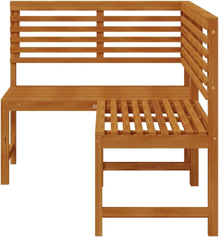 vidaXL Patio Corner Bench 55.1Inch Solid Acacia Wood