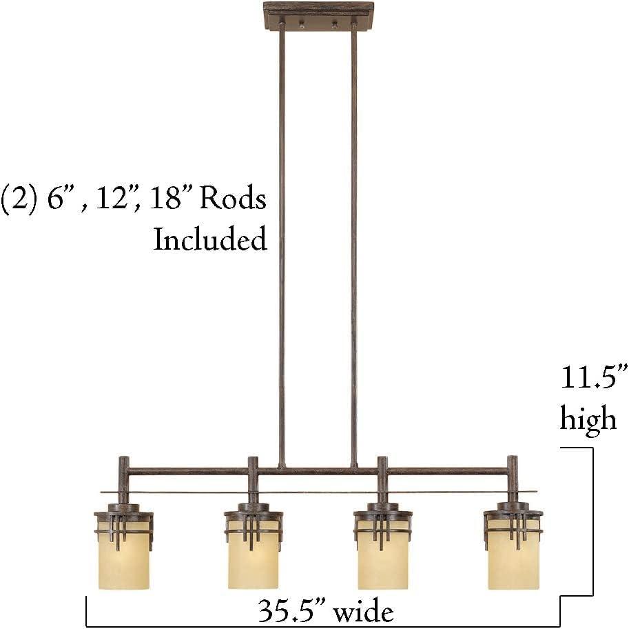 82130-WM Mission Ridge 1-Light Mini Pendant, Warm Mahogany