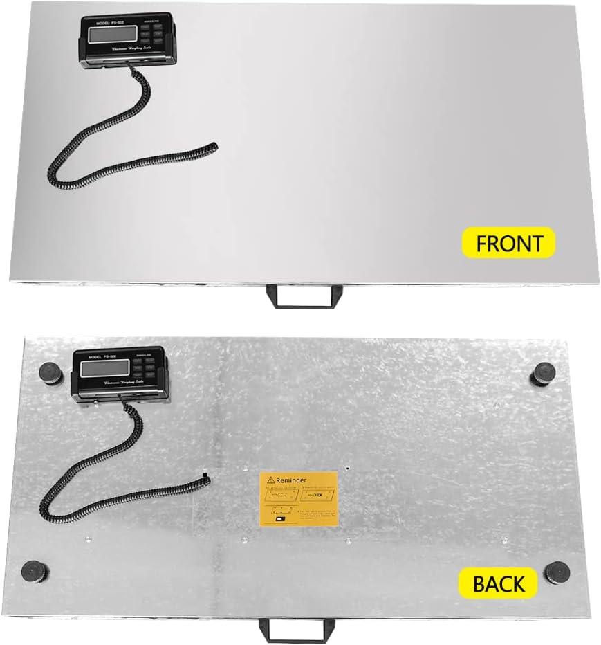 VEVOR 1100Lbs x 0.2Lbs Digital Livestock Scale Large Pet Vet Scale Stainless Steel