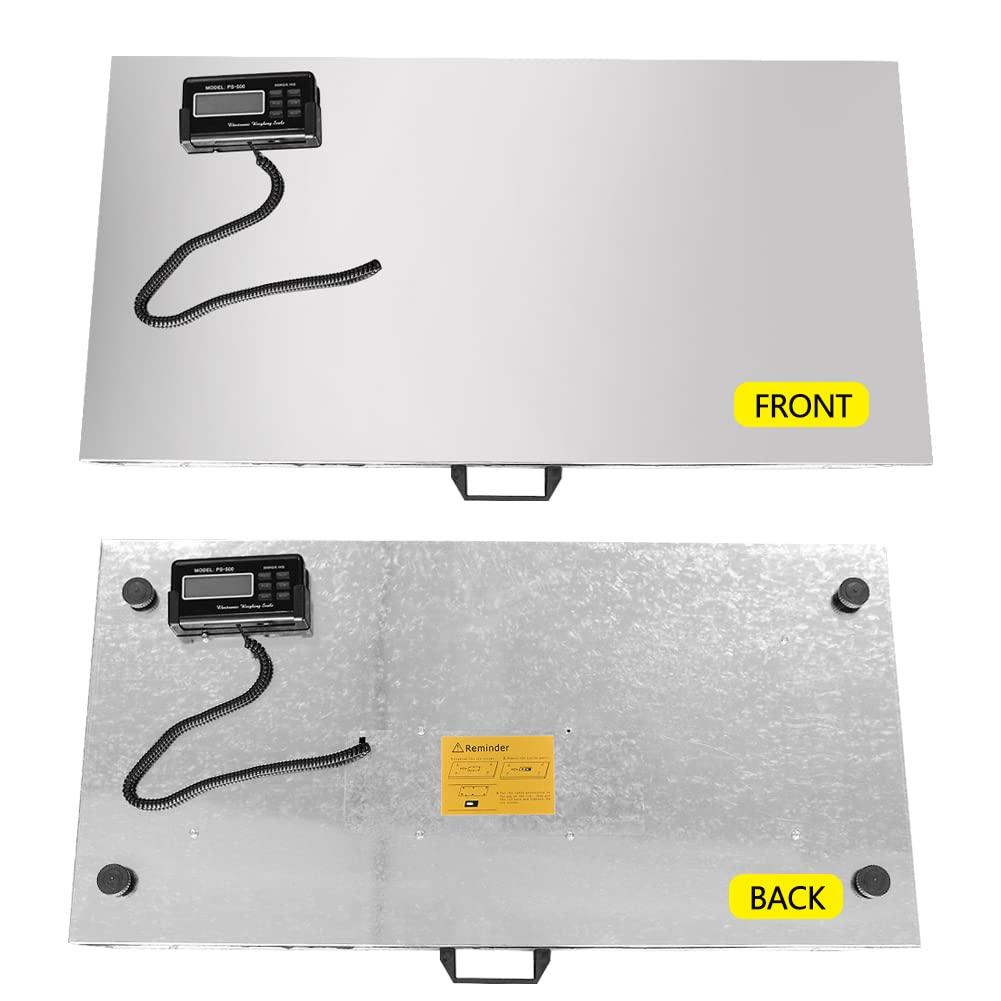 VEVOR 1100Lbs x 0.2Lbs Digital Livestock Scale Large Pet Vet Scale Stainless Steel