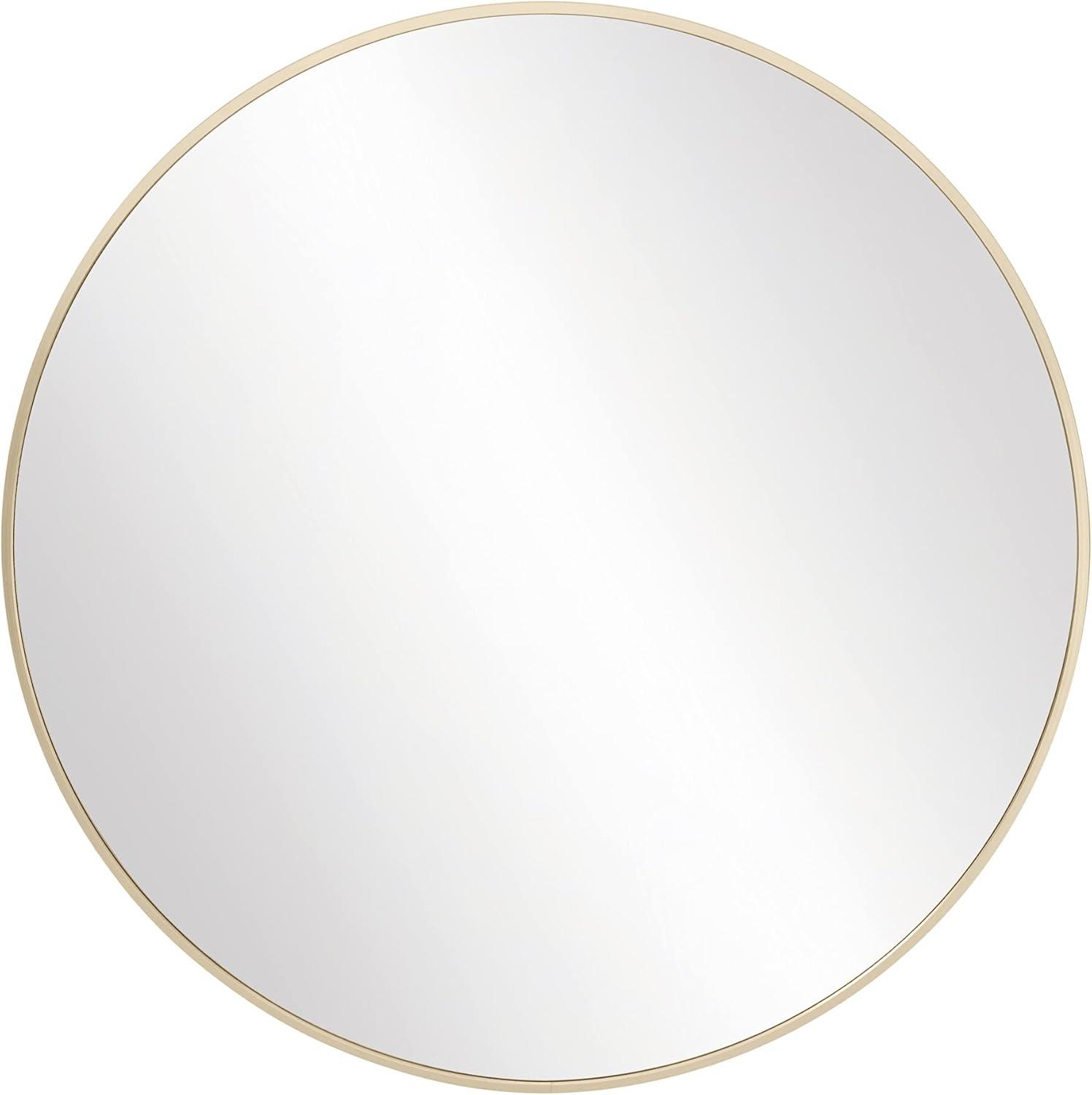 Design House 587196-GLD Kenna Round Wall Accent 28-Inch, Modern Metal Framed Vanity Mirror, Gold