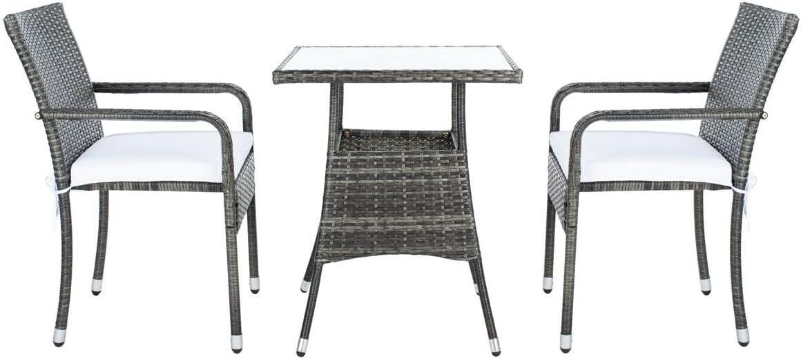 Laban Bistro Set - Outdoor - PAT7718 - Grey Brown/White - Safavieh