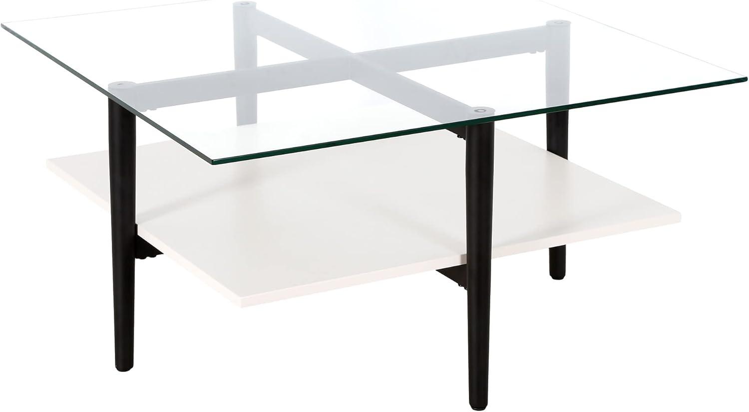 Henn&Hart 32" Black/White Coffee Table