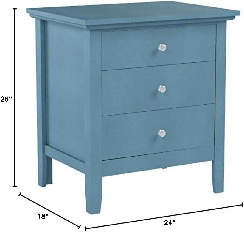 Hammond 3 - Drawer Nightstand Bed Side Table Wood Nightstand Small Bedside Table And Dresser