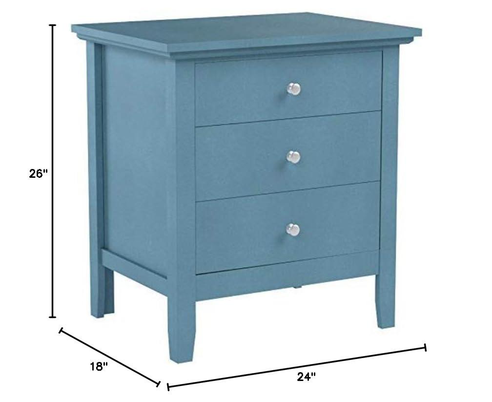 Hammond 3 - Drawer Nightstand Bed Side Table Wood Nightstand Small Bedside Table And Dresser