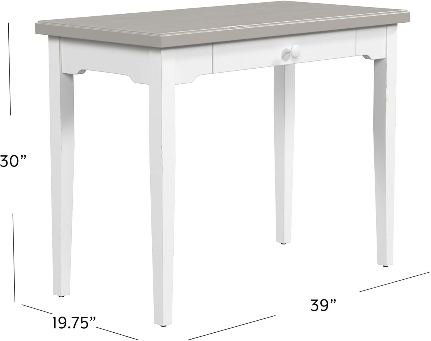 Hillsdale Furniture Clarion Wood Single Drawer Desk: Farmhouse Style, 75lb Capacity