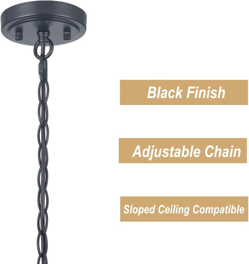 Casablanca Modern Boho Moravian Star Pendant Light 20 Inch Large Black Hanging Light