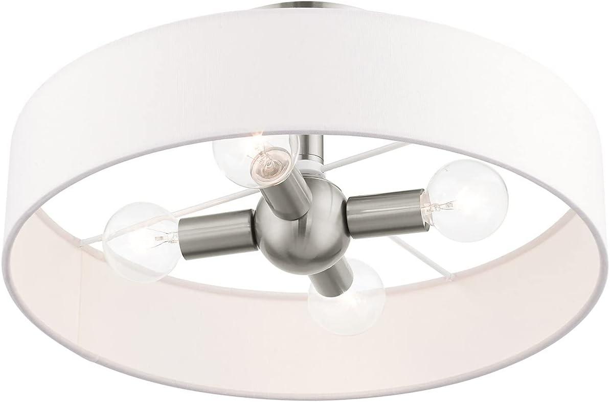 Livex Lighting Venlo 4 - Light Semi-Flush Mount ,  Brushed Nickel