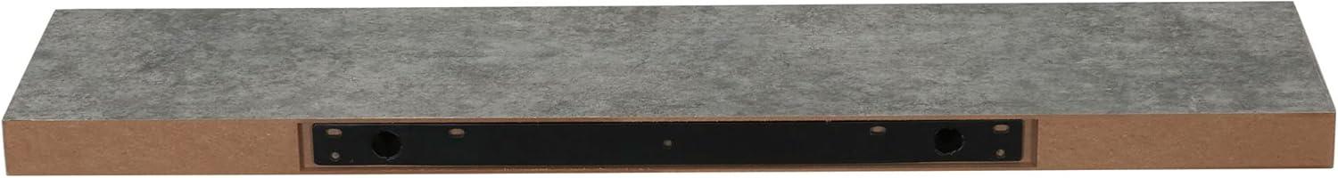 Household Essentials Medium Density Fiberboard Floating Shelf, 7.5" x 32", Gray