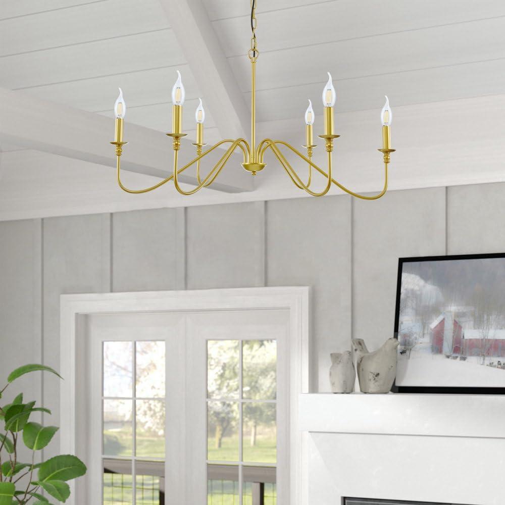 Enspijk 6-Light Classic Iron Candle Chandelier