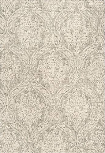 Rosemarie Abstract Handmade Tufted Wool Gray/Ivory Area Rug