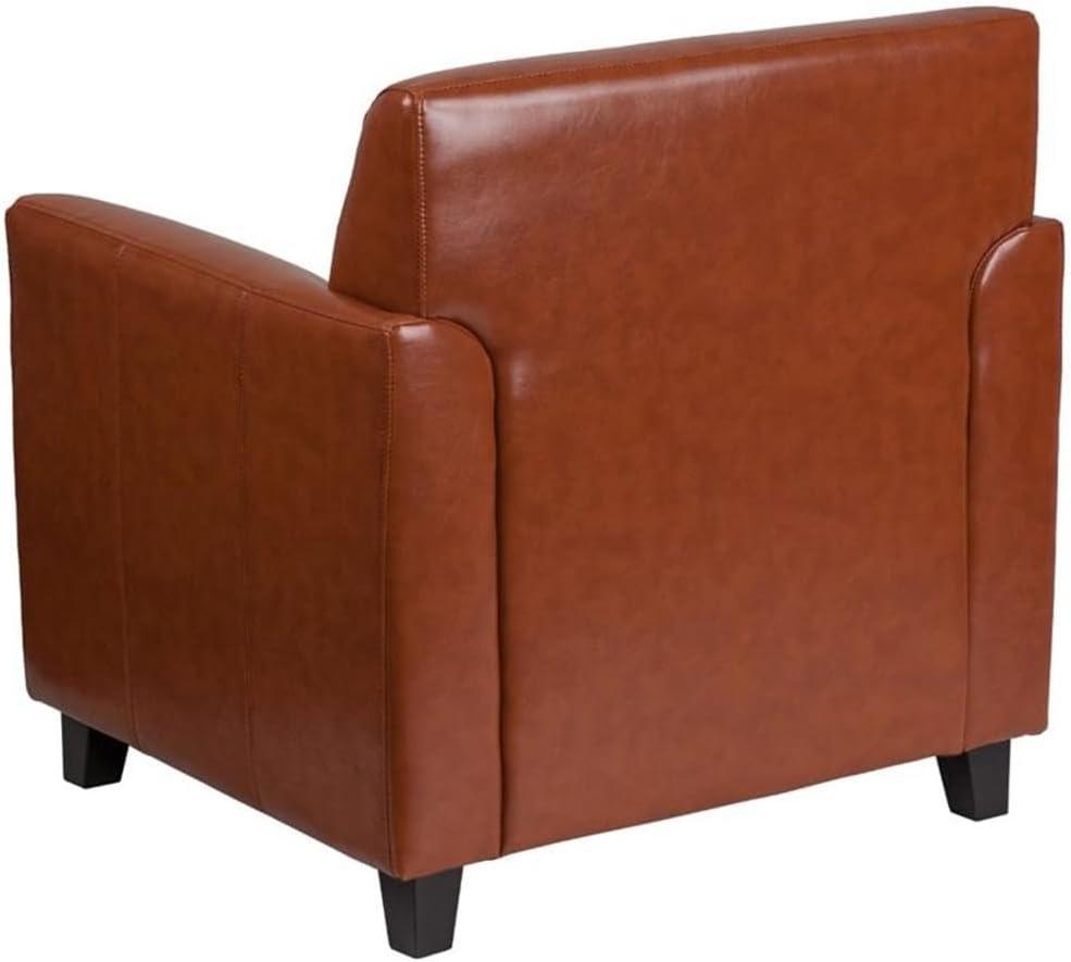 Hercules Faux Leather Seat Reception Chair with Wood Frame