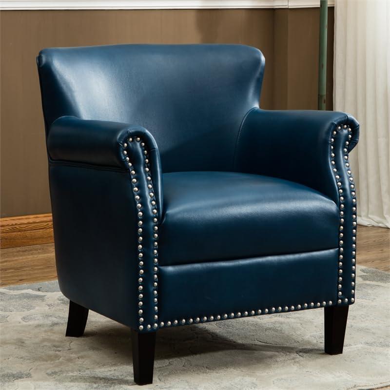 Holly Navy Blue Club Chair - Comfort Pointe