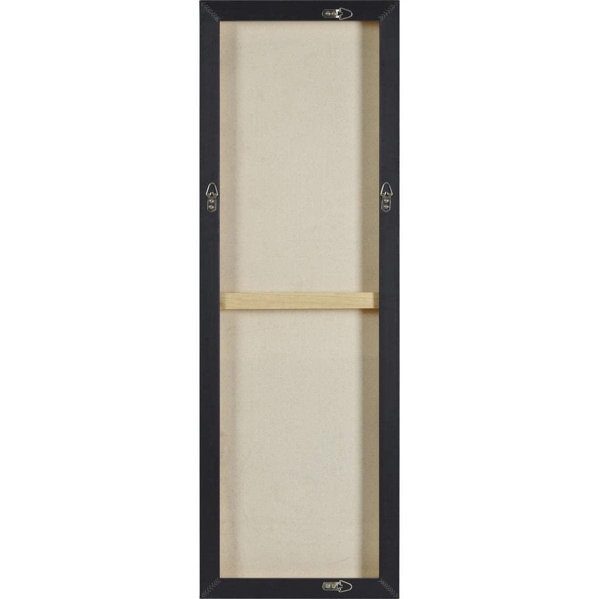 Rectangular Multicolor Hand Painted Canvas Art with Black Frame