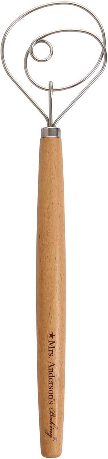 Mrs. Anderson’s Baking Dough Whisk, 18/8 Stainless Steel Blade, 15-Inches