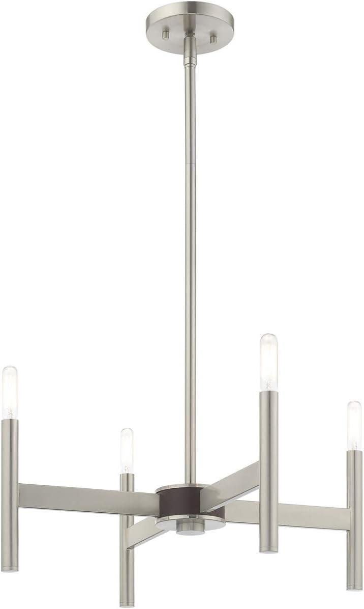 Livex Lighting Copenhagen 4 - Light Chandelier in  Brushed Nickel