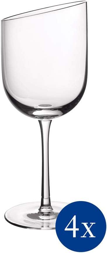 Villeroy & Boch NewMoon Set/4 Lead Free Crystal All Purpose Wine Glass