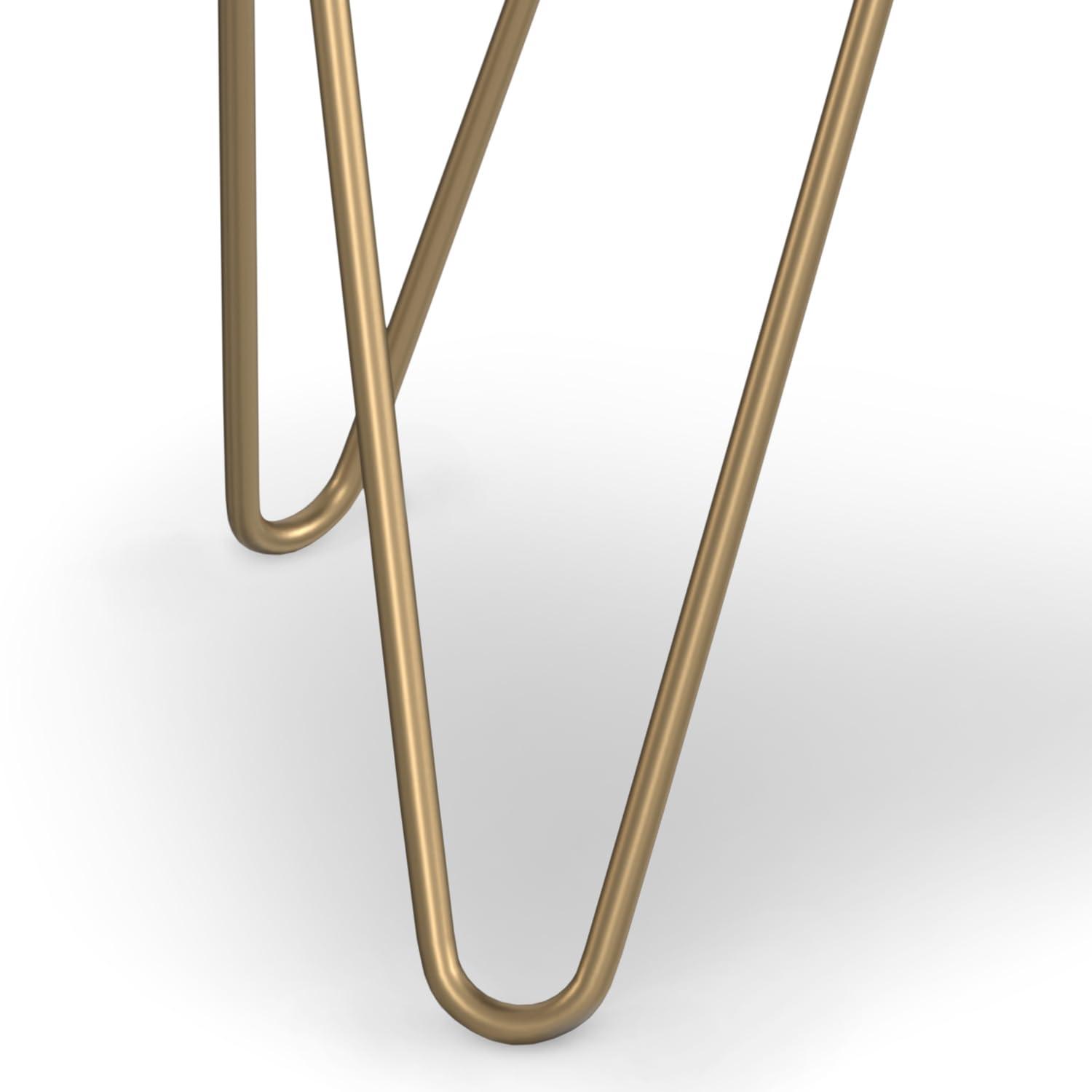 Simpli Home Patrice Solid Mango Wood Mid-Century Modern End Table with Unique Shaped Top and Hairpin Legs & Reviews | Wayfair