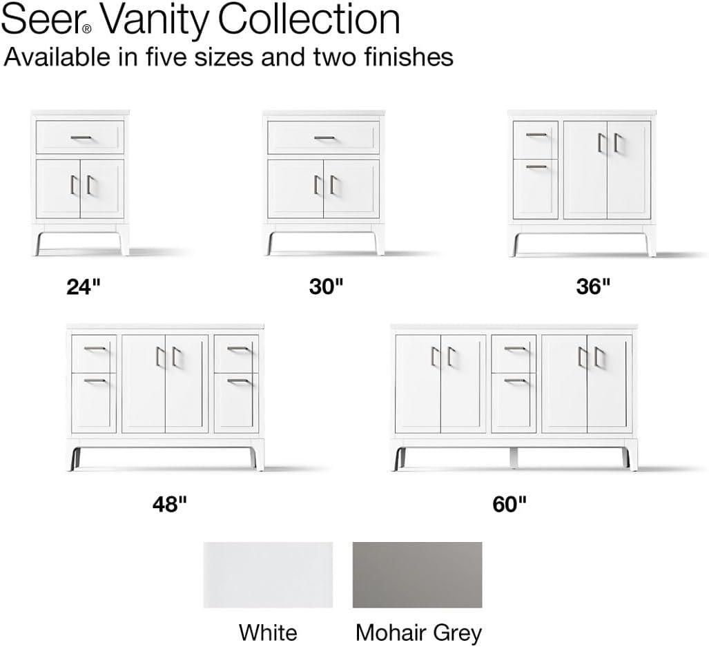 Seer 24" Freestanding Single Bathroom Vanity Cabinet with Sink and Quartz Top