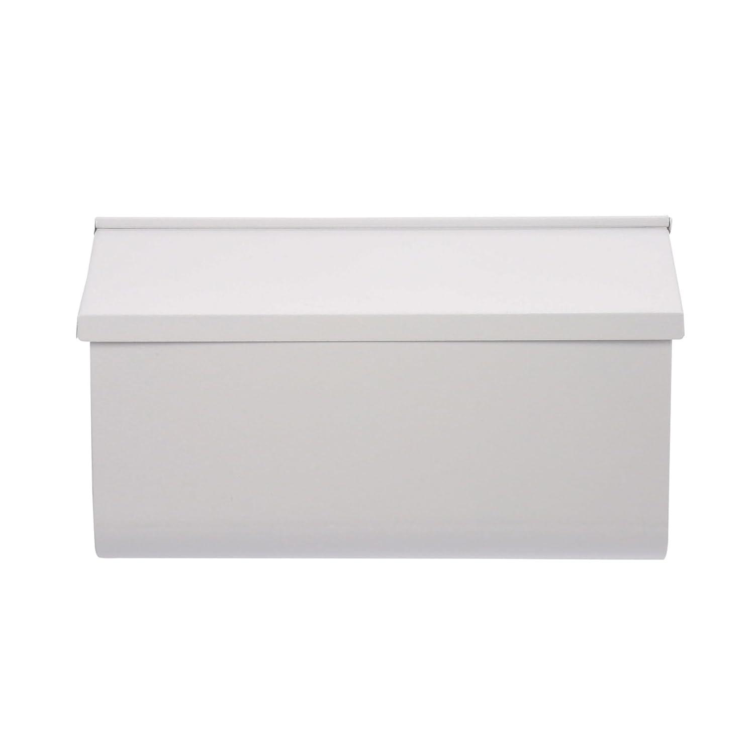 Gibraltar Mailboxes Woodlands Contemporary Galvanized Steel Wall Mount White Mailbox