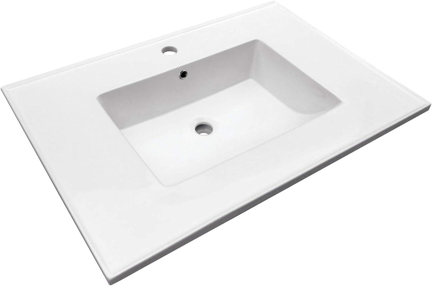 Kingston Brass Continental 31-Inch Ceramic Vanity Sink Top