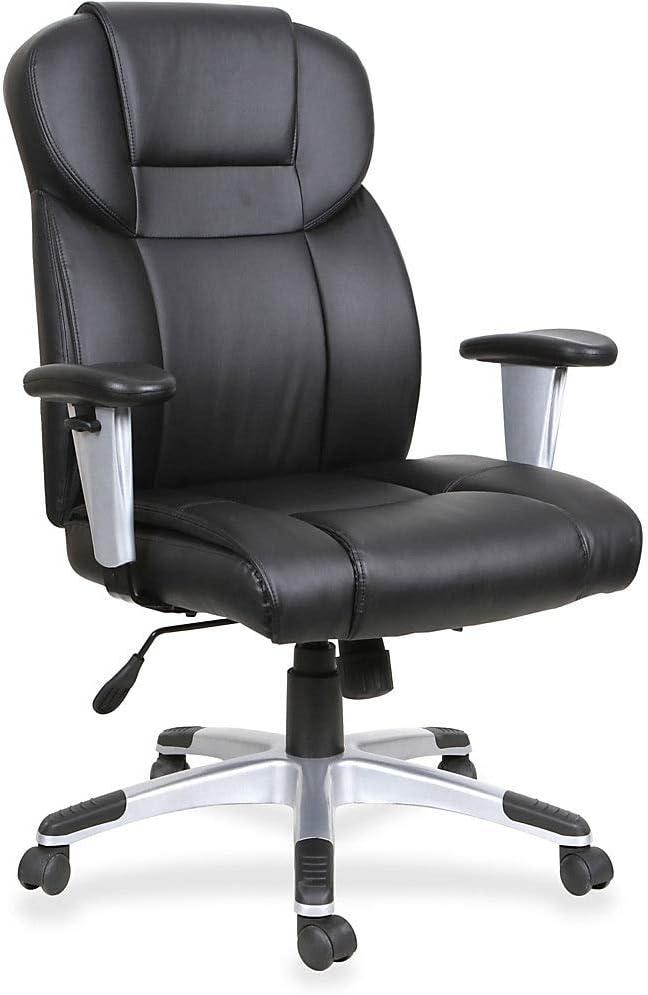 Black High-Back Leather Executive Swivel Chair