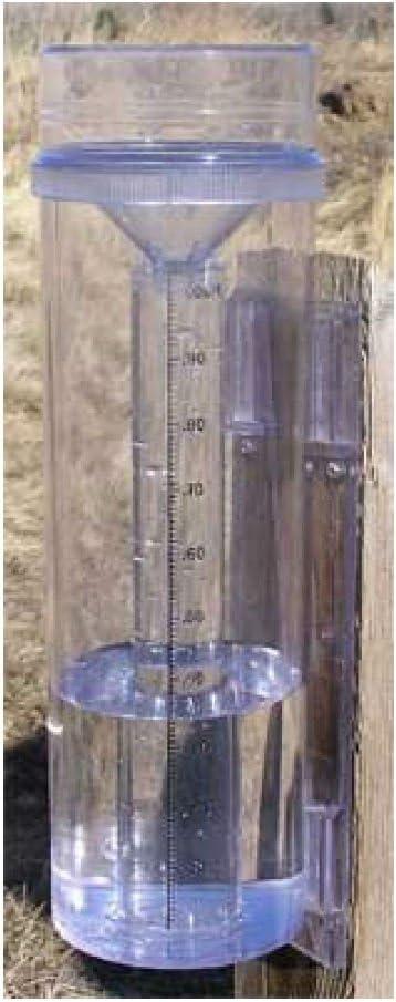 Clear Acrylic Long-Term Rain and Snow Gauge with Mounting Bracket