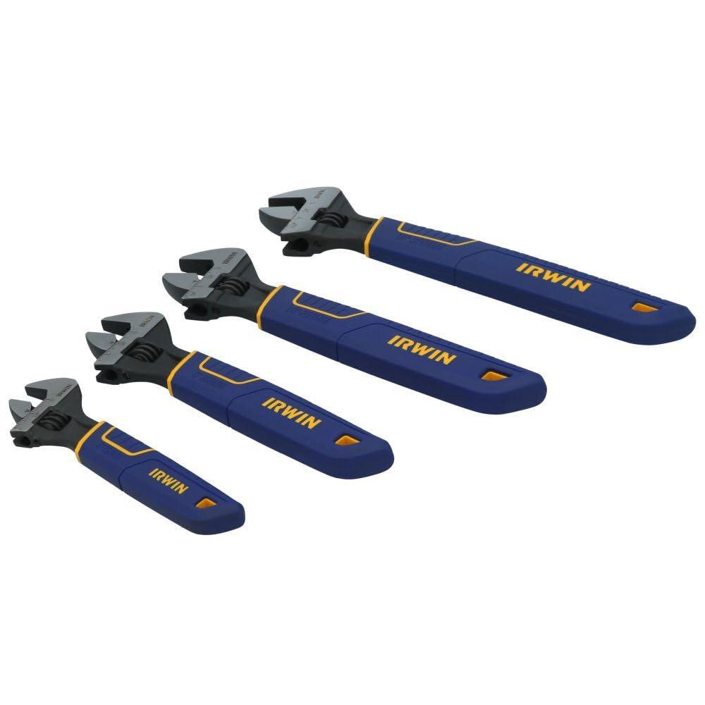 IRWIN VISE-GRIP 2078706, 6-12 inch Chrome Vanadium construction Adjustable Wrench 4 Piece