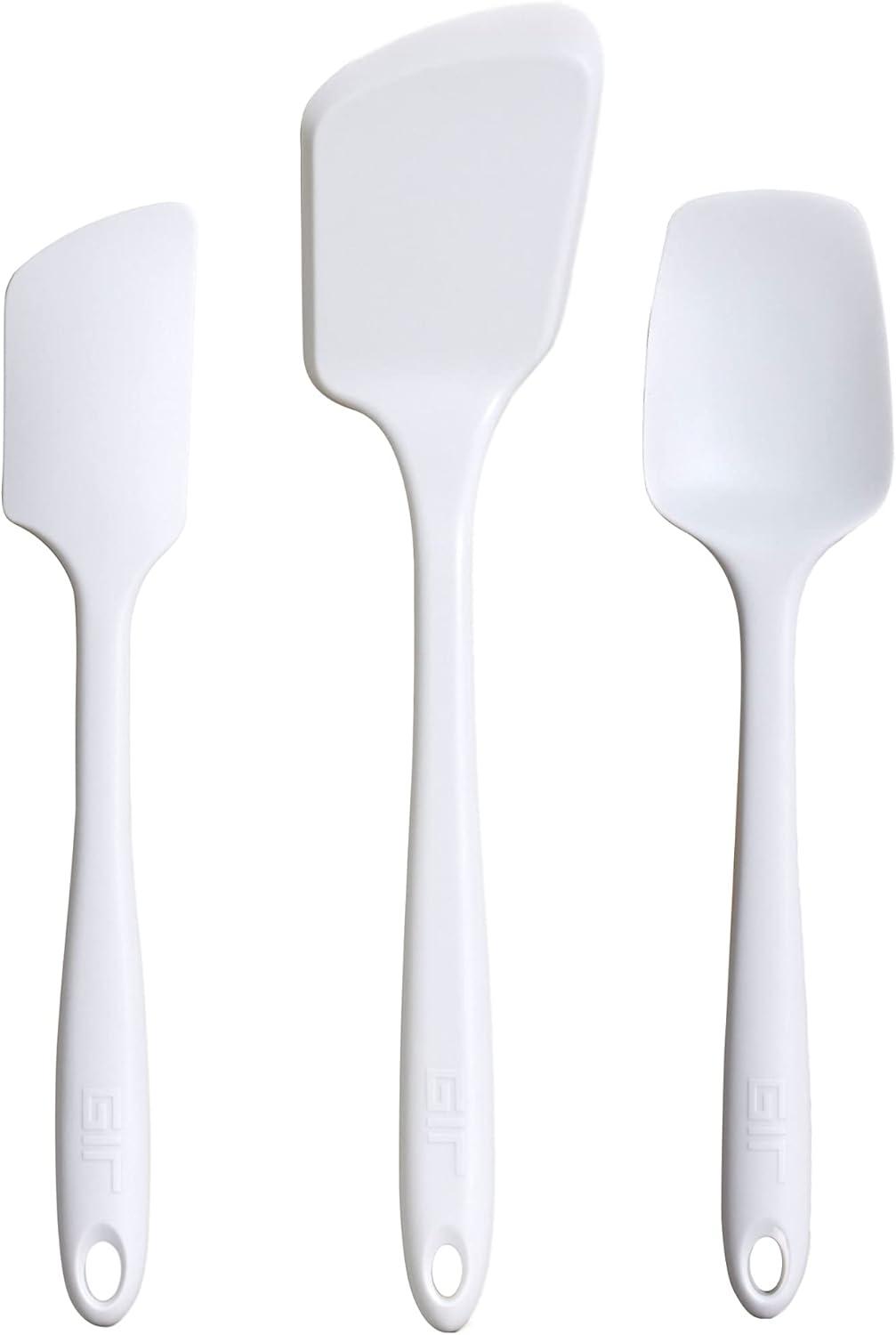 White Silicone 3-Piece Cooking Utensil Set