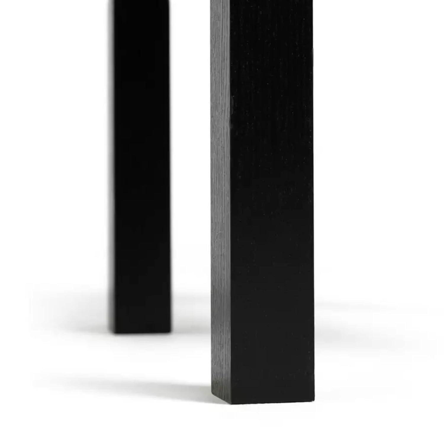 End Side Table with Classic Design, Bed Side Table, End Table, Light Weight Easy Assemble, Small Square Table for Office, Living Room, Black, 21 5/8" x 21 5/8" x 17 3/4"