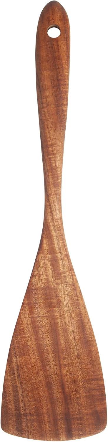 Jilla-hla Wooden Spatula Wooden Turner Acacia Wood,Long Handle Flat Frying Spatula Handmade for Kitchen Cookware (Frying Spatula) C52