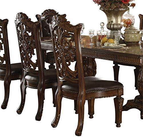 Acme Furniture Vendome Dining Side Chair in PU and Cherry (Set of 2) Dining Room Furniture