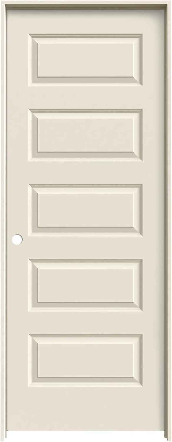 30 in. x 80 in. Smooth Rockport Right-Hand Solid Core Primed Molded Composite Single Prehung Interior Door