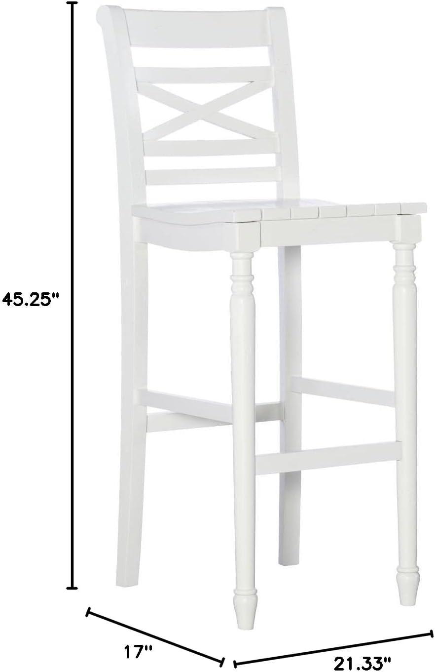 Asher 30.25" Bar Stool , White