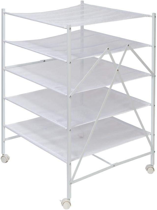 Honey-Can-Do Flat Drying Rack: Steel, Collapsible, Lay Flat to Dry, Sweater Dryer, White, 40 lb Capacity, Wheels, 23.4 Surface Area