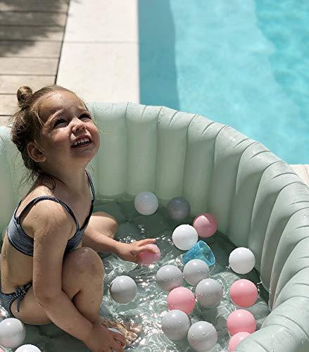 Anvazise 100Pcs Ball Pit Balls Thickened Eco-friendly Smooth Reusable Bite-resistant Hand-on Ability PE Material Macaron Color Pit Balls Kindergarten Toy